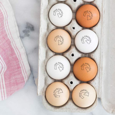 rubber stamp Fresh Egg Stamp - Duck in Various Languages to choose