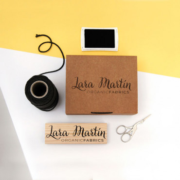 Premade logo rubber stamp Calligraphy for small brands, elegant and traditional weddings and more