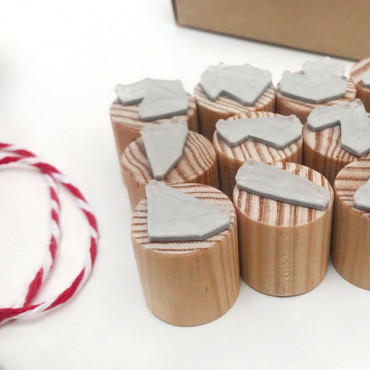 Zodiac Constellation Stamp Set - Pack of 12 Rubber Stamps for Crafting, Journaling, and Scrapbooking