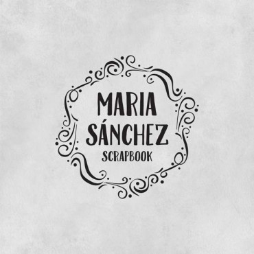 Premade logo rubber stamp Romantic Vintage for small brands, gothic and classic weddings...