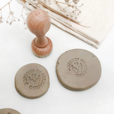 Custom ceramic stamp Hand-building with love