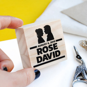 Geeky wedding custom stamp The Force