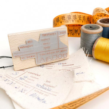 Clothing and Textile Label Stamps – Composition Care Instructions in Multiple Languages