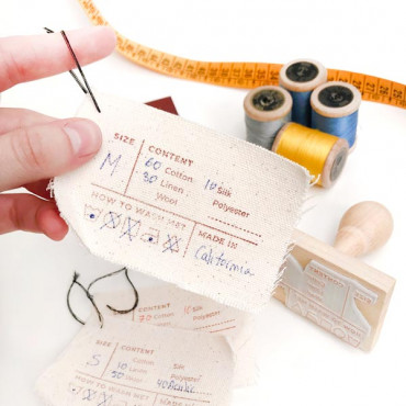 Clothing and Textile Label Stamps – Composition Care Instructions in Multiple Languages