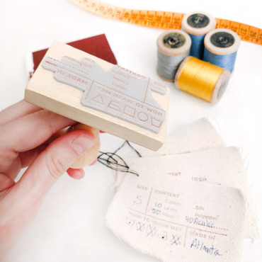 Clothing and Textile Label Stamps – Composition Care Instructions in Multiple Languages