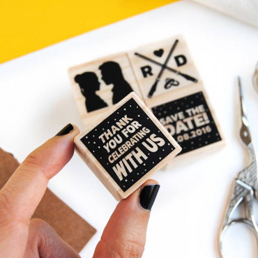 4 wedding stamp set The Force for decorating a geeky-themed wedding