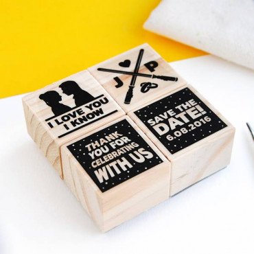 4 wedding stamp set I love you. I know for DIY decorating a geeky wedding stationery