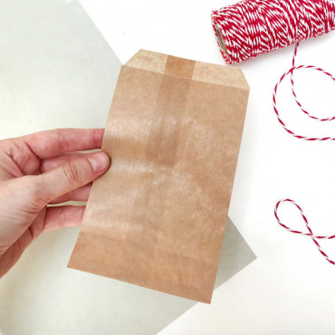 Kraft laid flat paper envelope bag 10x15 cm / 4x6 inches (25 units)