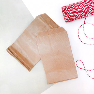 Kraft laid flat paper envelope bag 10x15 cm / 4x6 inches (25 units)