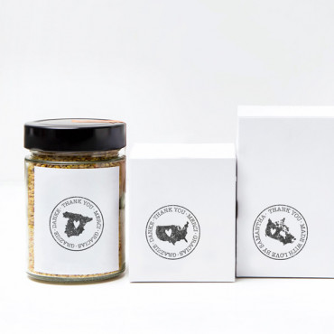 Custom thank you stamp with Country or State silhouette