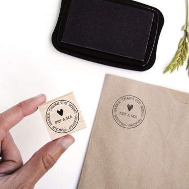rubber stamp Multilingual thank you - Handmade Version in Various Languages