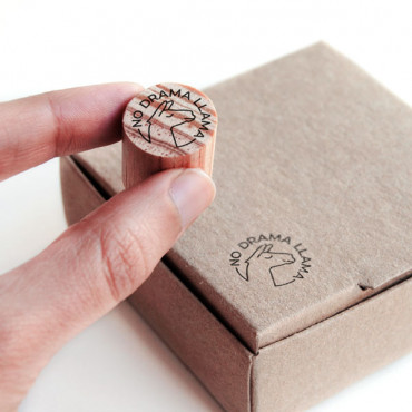 rubber stamp No Drama Llama for scrapbook and journaling