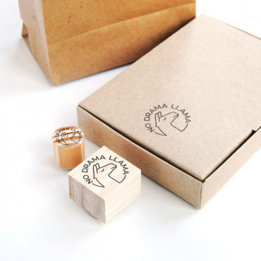 rubber stamp No Drama Llama for scrapbook and journaling