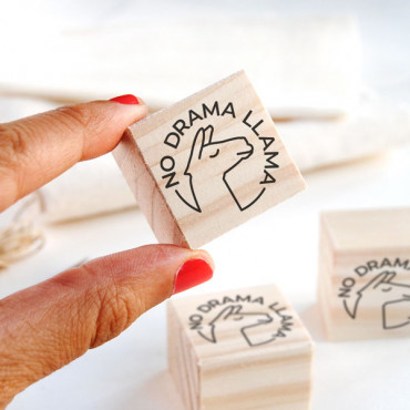 No Drama Llama stamp for scrapbook and journaling