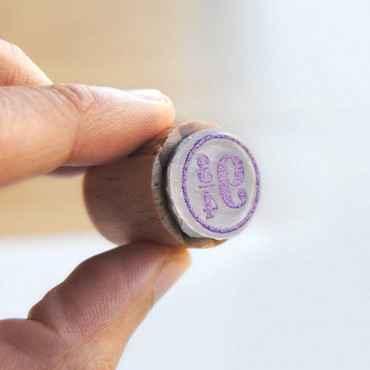a wooden stamp designed like Platform 9¾, perfect for creating custom invitations and tickets