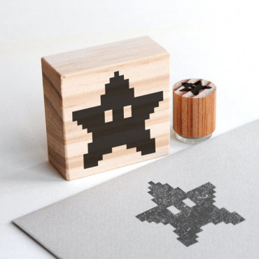 stamp 8 bit Pixel Star for video game themed party