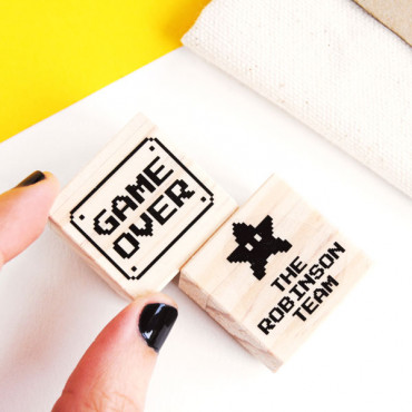 Game Over stamp for nerdy parties