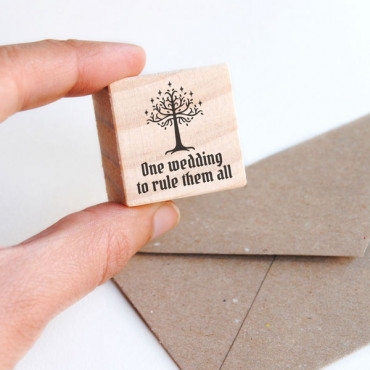 One Wedding to rule them all rubber stamp for elvish themed weddings