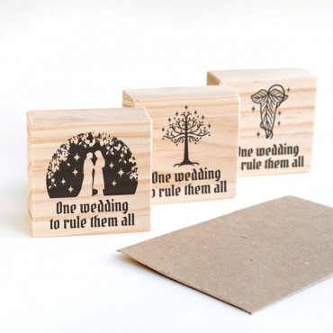 One Wedding to rule them all rubber stamp for elvish themed weddings