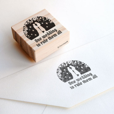 One Wedding to rule them all rubber stamp for elvish themed weddings