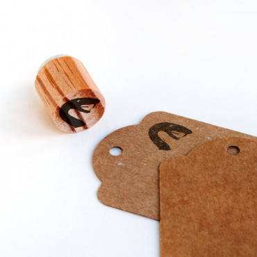 rubber stamp Minimal and simple Snake Head Silhouette for scrapbook