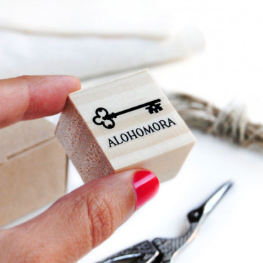 rubber stamp set with 11 Magical and Wizarding stamps for themed parties.
