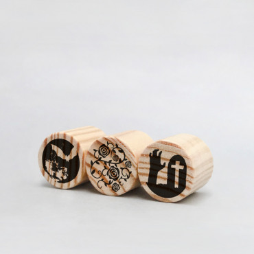 Halloween rubber stamps for stationery decor