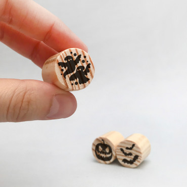 Halloween rubber stamps for stationery decor
