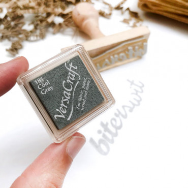 VersaCraft Cool Gray mini ink pad for paper, fabric, and wood