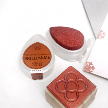 Brilliance Cosmic Copper mini Stamp Pad for Paper