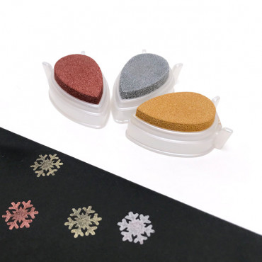Set of 3 mini Brilliance inks - Gold, silver, copper for Paper