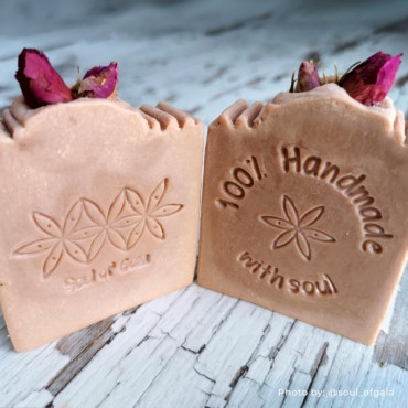 Custom soap logo stamp for for cold process soap making