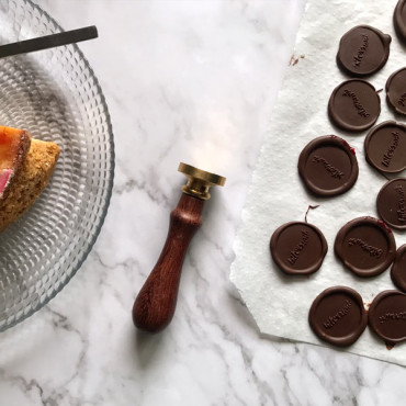 Custom chocolate seal with your logo