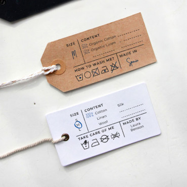 Custom stamp label composition Clothing and Textiles
You can custom all 4 sections: Size, Compositión, Wash care and Made in.