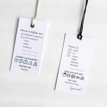 Etiquetas para ropa personalizadas, algodón blanco: para coser o planchar  adhesivo, etiquetas de tela para prendas y artículos hechos a mano -   México
