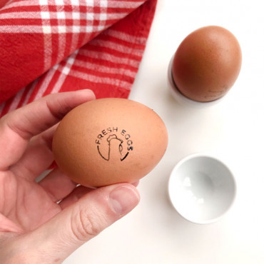 rubber stamp Fresh Egg Stamp - Chicken in Various Languages to choose