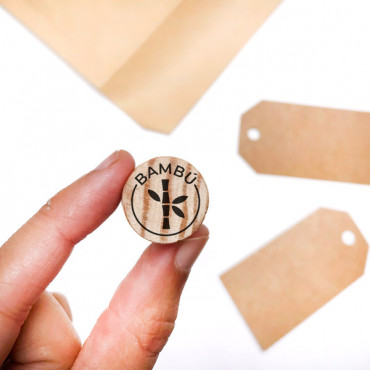 rubber stamp Organic Bamboo and Bamboo in Various Languages