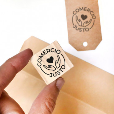 rubber stamp Fair Trade in Various Languages