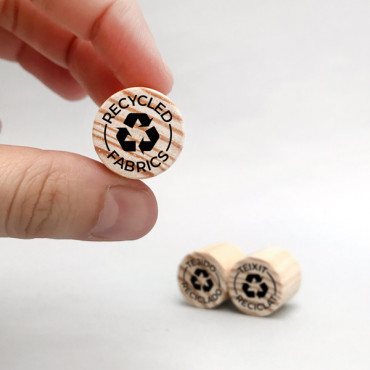 rubber stamp Recycled Fabric  in Various Languages