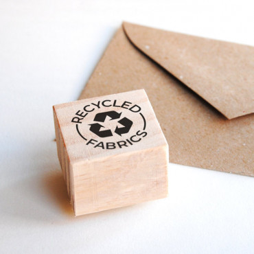 rubber stamp Recycled Fabric  in Various Languages