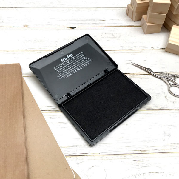 Large black ink pad 11x7 cm / 4.3x2.75 inches for paper