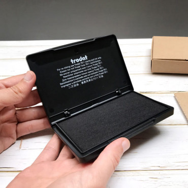 Large black ink pad 11x7 cm / 4.3x2.75 inches for paper