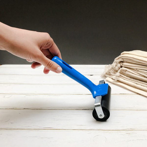 Rubber ink roller. Soft