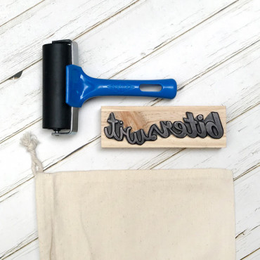 Rubber ink roller. Soft