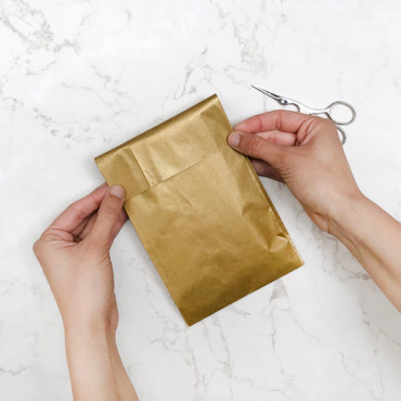Pack of 25 Gold Laid Envelopes with Gusset – 12x24 cm / 4.7x9.4 inches