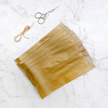 Pack of 25 Gold Laid Envelopes with Gusset – 12x24 cm / 4.7x9.4 inches