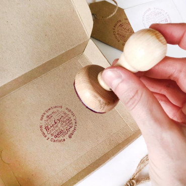 Personalized multilingual Thank you stamp