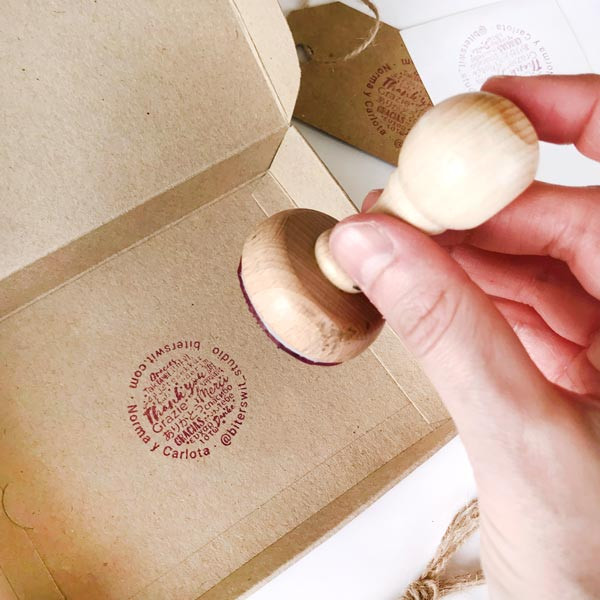 Personalized multilingual Thank you stamp