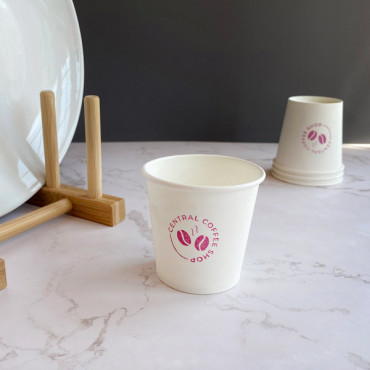 Premade logo stamp Coffee Beans for paper cups and coffee bags.