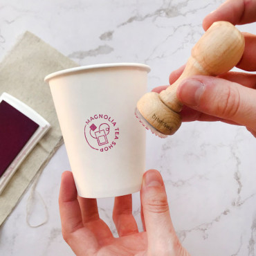 Premade logo stamp custom tea paper cups Tea bag for tea shop packaging